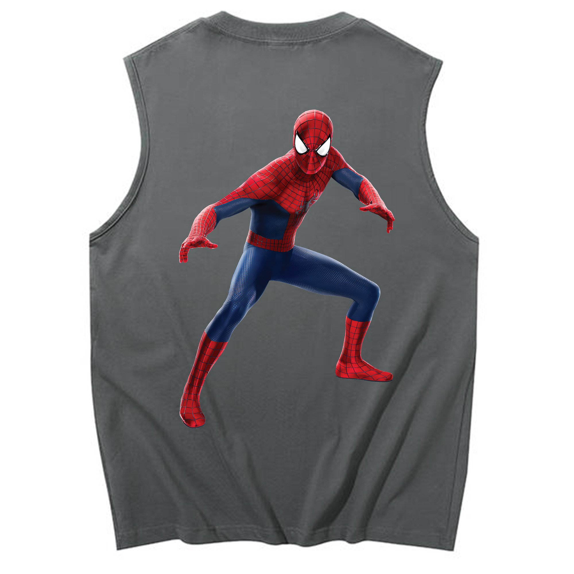 （画像用） Spider Man スパイダーマン コットン100％タンクトップ（背面プリント）